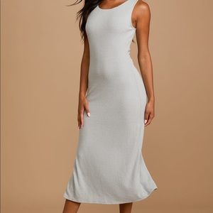 Fabulous and flirty blue knit dress